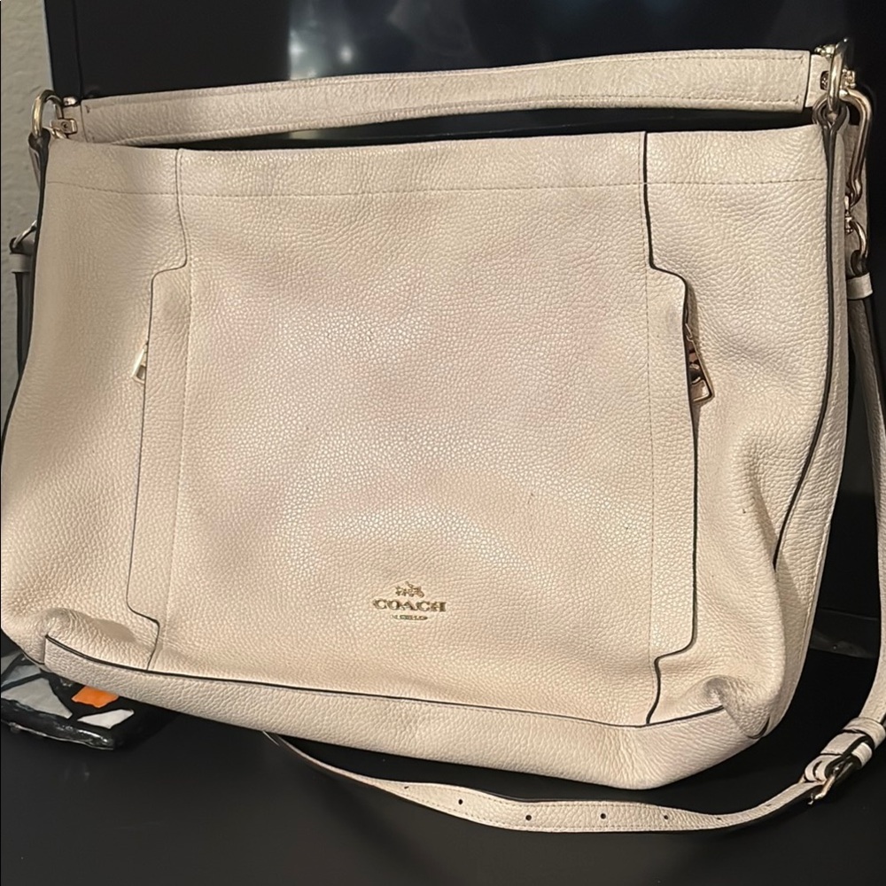Coach Cream Leather Women's Bag